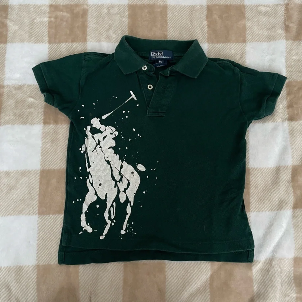 3T Ralph Lauren Dark Green Polo with White Design